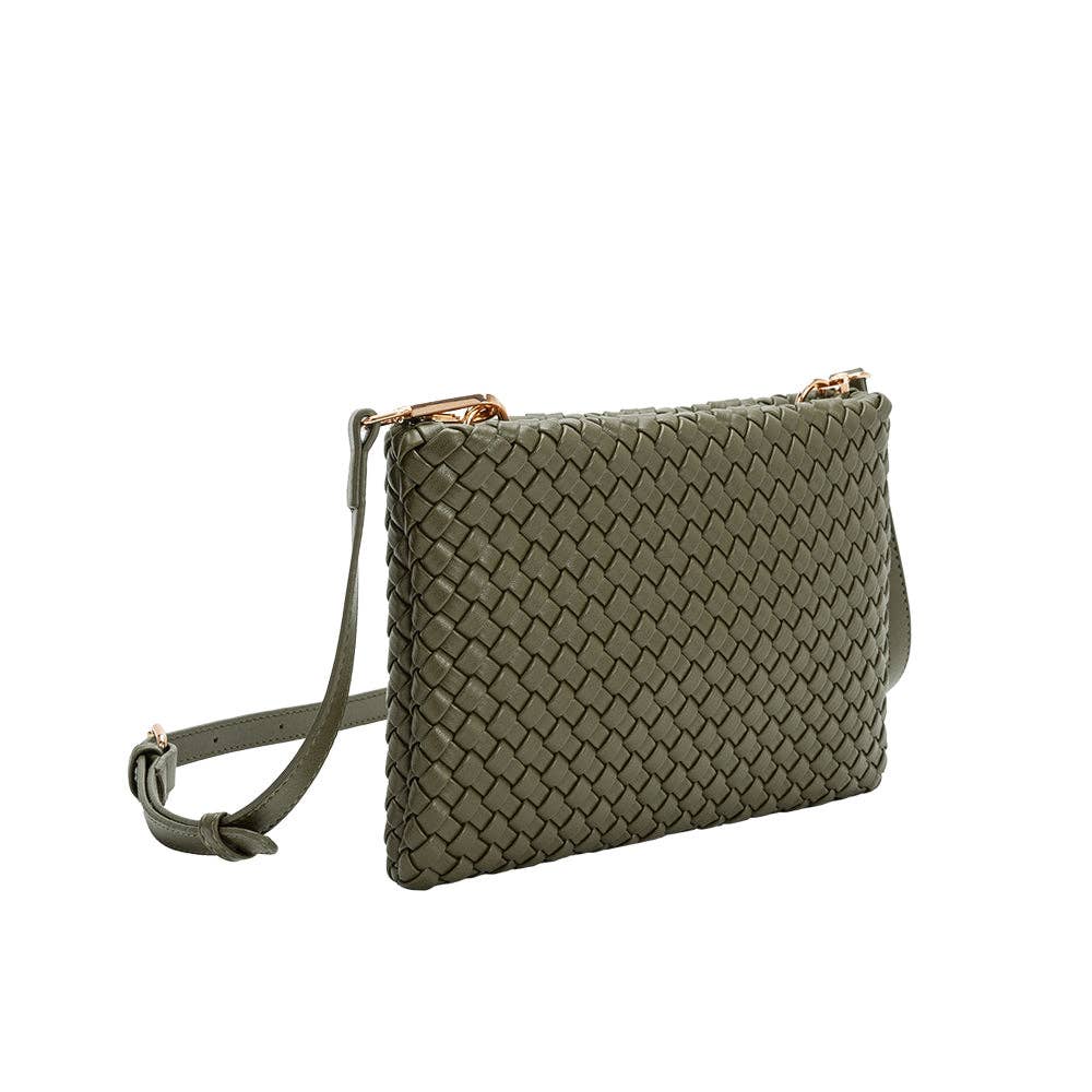 Melie Bianco - Daisy Olive Recycled Vegan Crossbody Bag