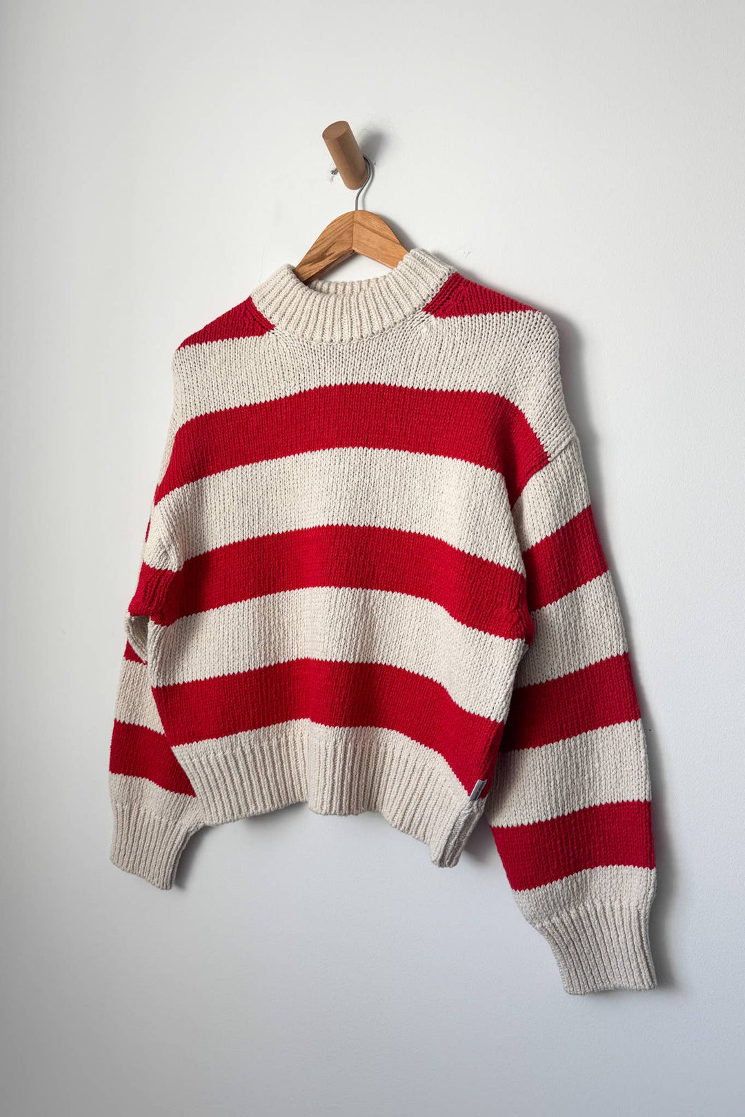 Le Bon Shoppe Zoe Cotton Sweater -Red Stripe