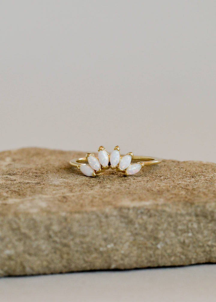 JaxKelly - Gold Rings - Opal Crown