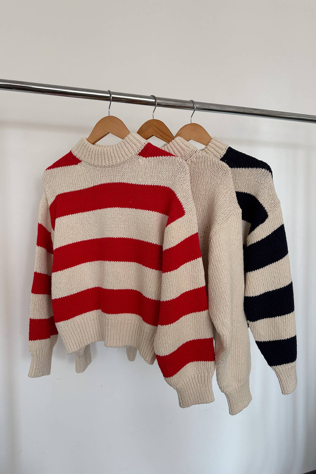 Le Bon Shoppe Zoe Cotton Sweater -Navy Stripe