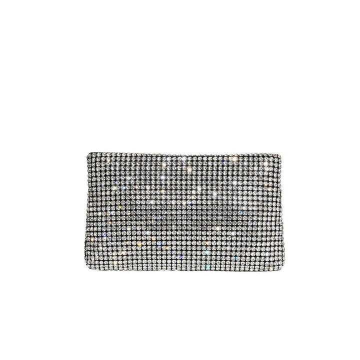 Melie Bianco - Jada Silver Bow Rhinestone Crossbody Bag