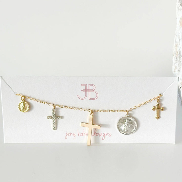 Jeny Baker Designs - Chapel Charm Necklace, Mixed Metal