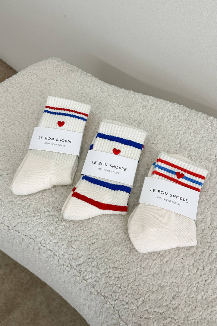 Le Bon Shoppe - Heart Embroidered Boyfriend socks