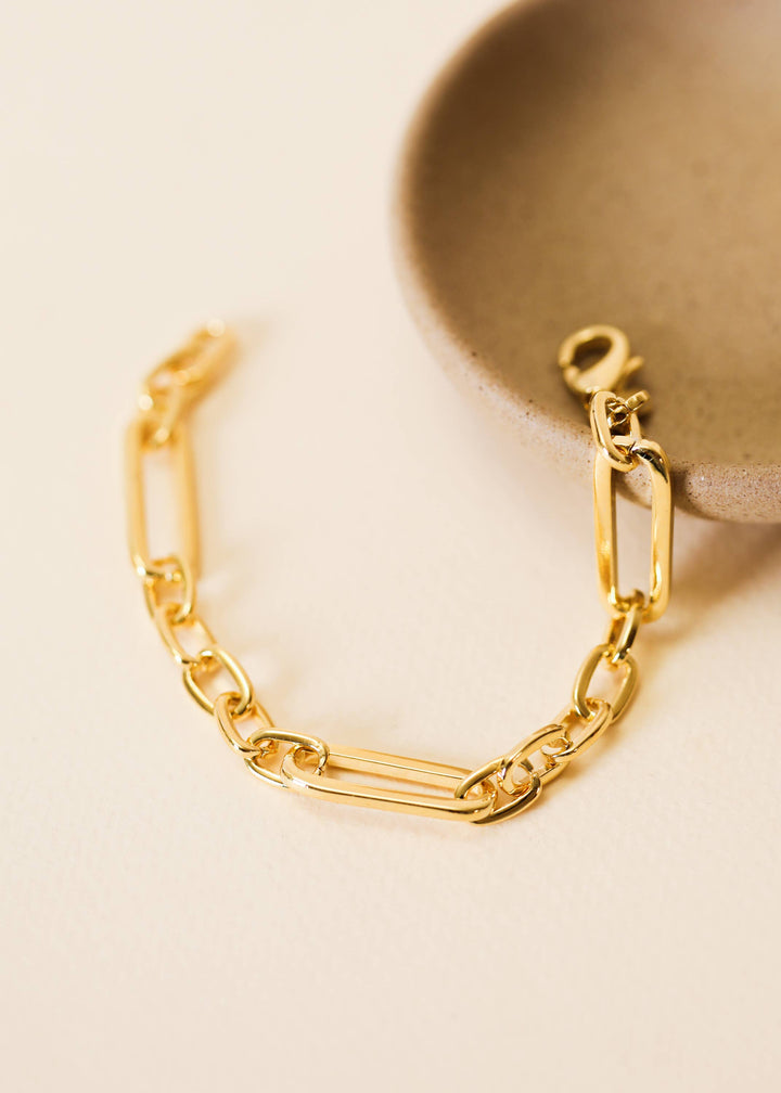 JaxKelly - Chunky Multi Link Chain Bracelet - 18k Gold Plated