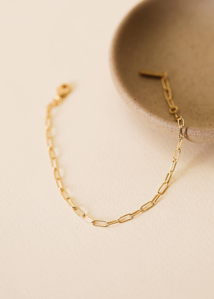 JaxKelly - Small Link Chain Bracelet - 18k Gold Plated