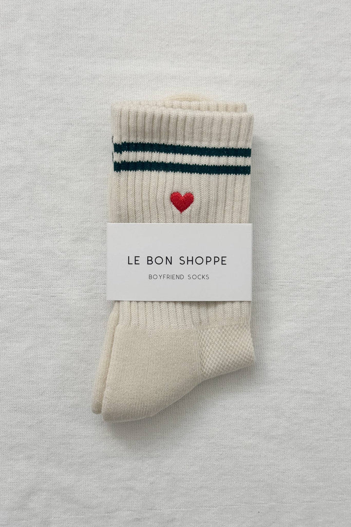 Le Bon Shoppe - Heart Embroidered Boyfriend socks