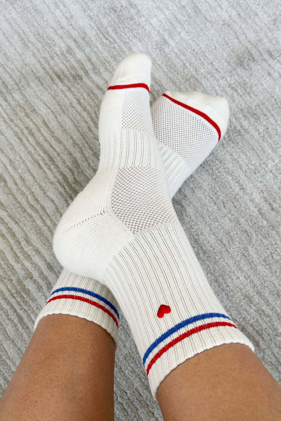 Le Bon Shoppe - Heart Embroidered Boyfriend socks