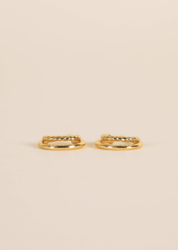 JaxKelly - Gold Hoop - Double - Earrings