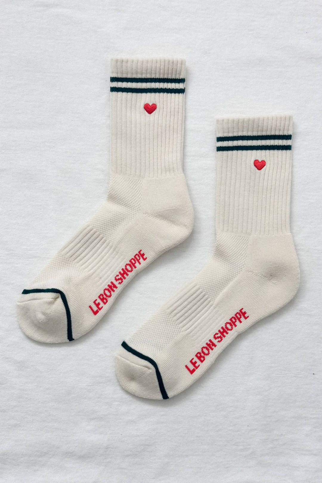 Le Bon Shoppe - Heart Embroidered Boyfriend socks