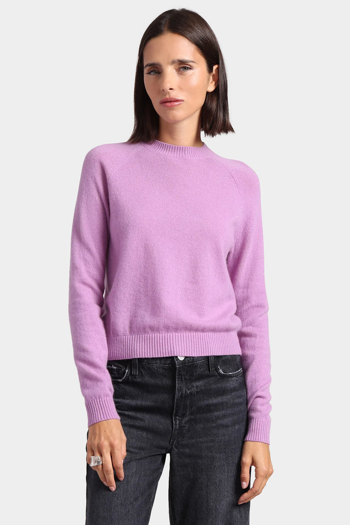 Minnie Rose Cashmere Long Sleeve Shrunken Crew