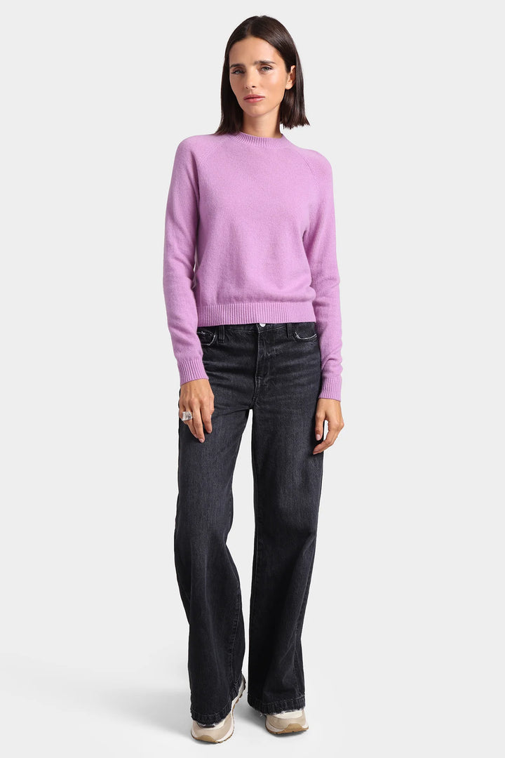 Minnie Rose Cashmere Long Sleeve Shrunken Crew