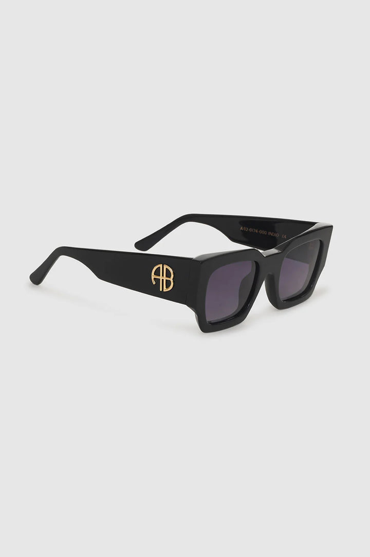 Anine Bing Indio Monogram Sunglasses - Black