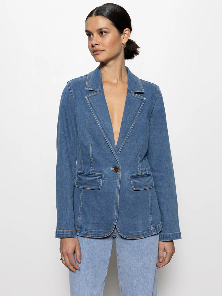 Sanctuary Sculpted Denim Blazer