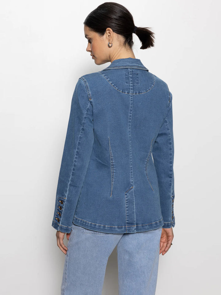 Sanctuary Sculpted Denim Blazer