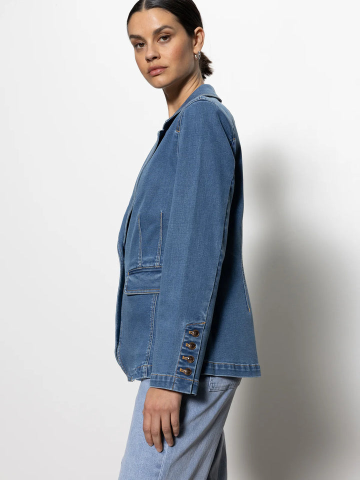 Sanctuary Sculpted Denim Blazer