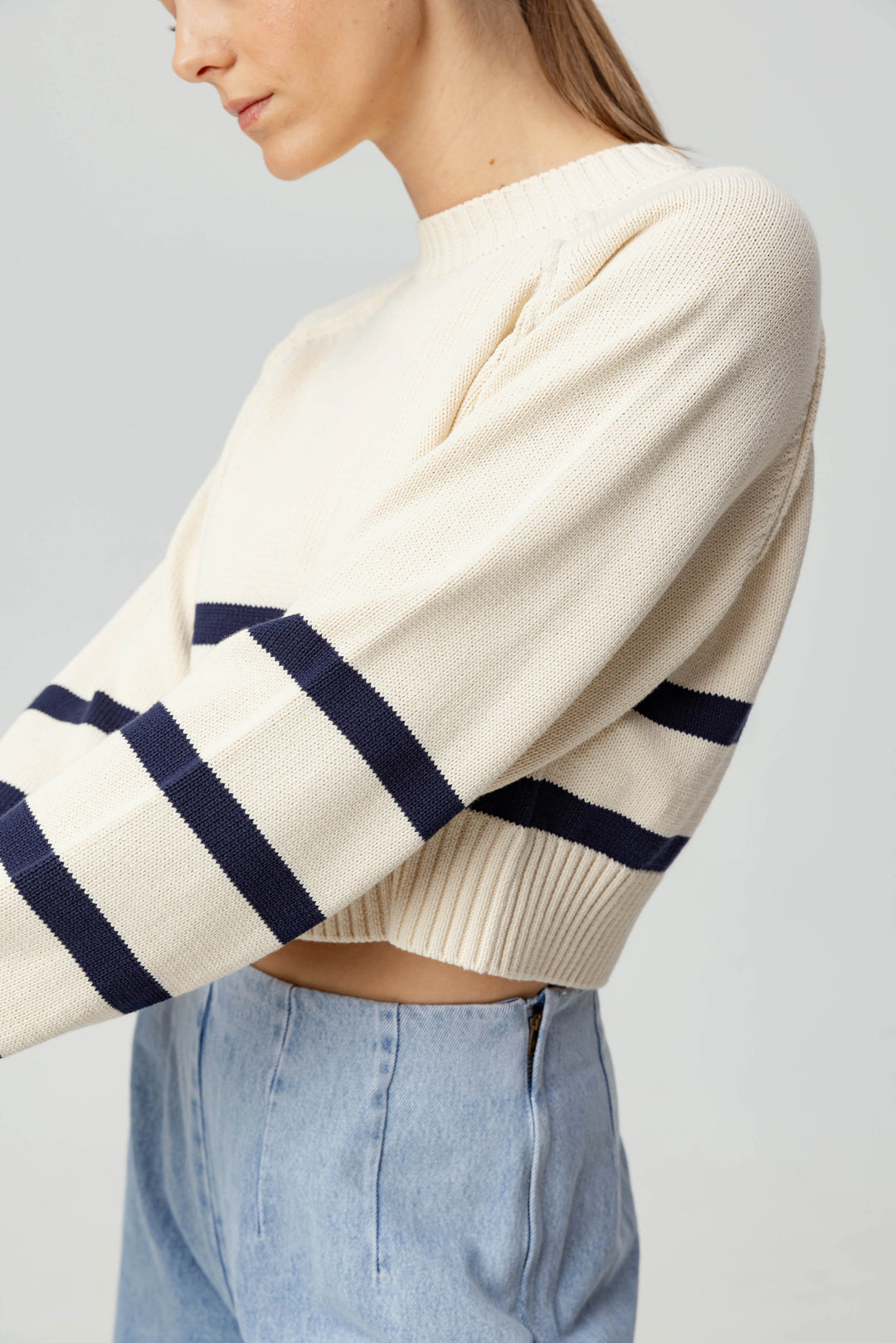 Sundays Enid Sweater - Navy/Cream