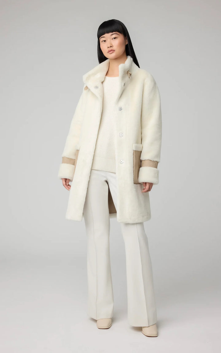 SOIA & KYO Fiala Faux Sherpa Coat