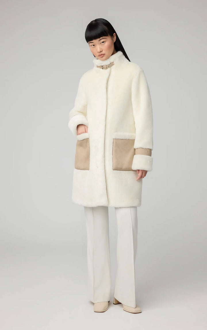 SOIA & KYO Fiala Faux Sherpa Coat