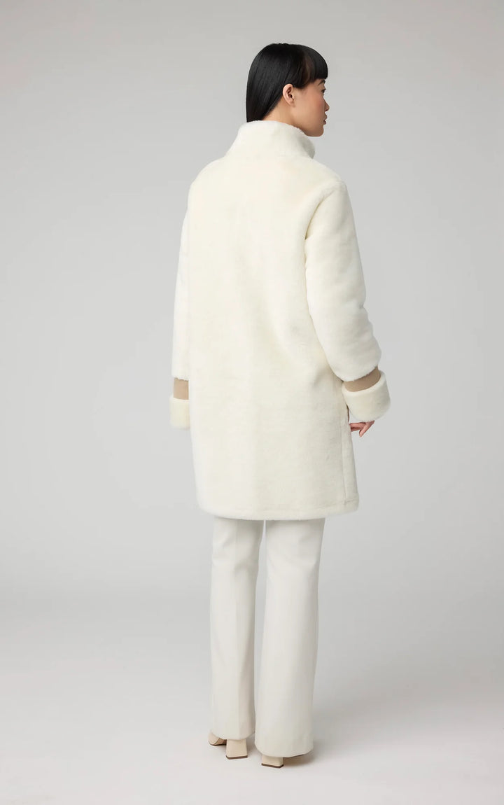 SOIA & KYO Fiala Faux Sherpa Coat