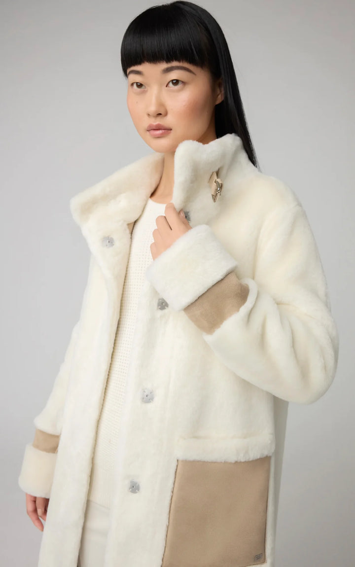 SOIA & KYO Fiala Faux Sherpa Coat