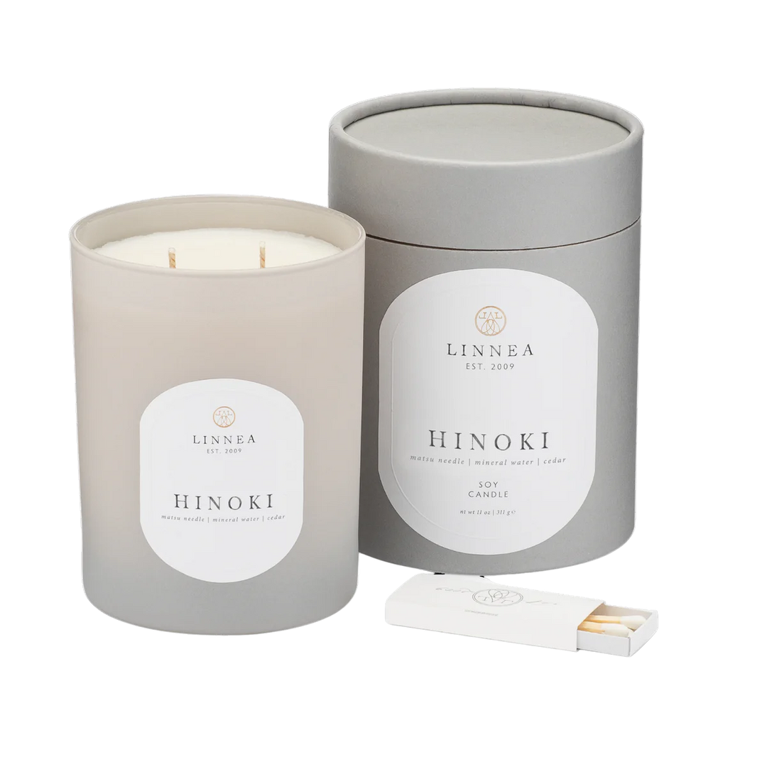 Linnea 2-wick Candle - Hinoki