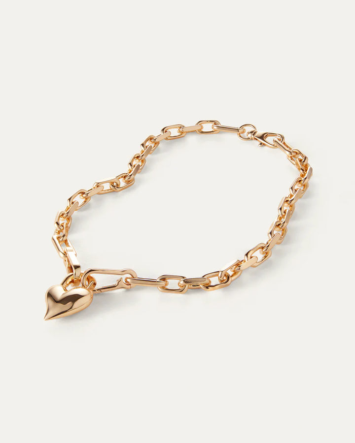 Jenny Bird Gold Padlock Heart Pendant Necklace