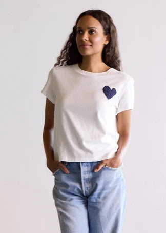 Kerri Rosenthal Suke Tee Contrast Imperfect Heart T-shirt