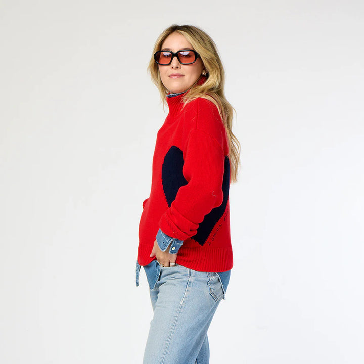 Kerri Rosenthal Lucy Imperfect Heart Sweater