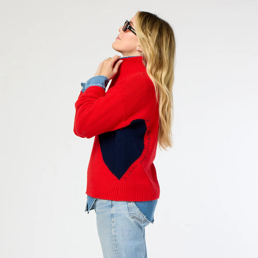 Kerri Rosenthal Lucy Imperfect Heart Sweater