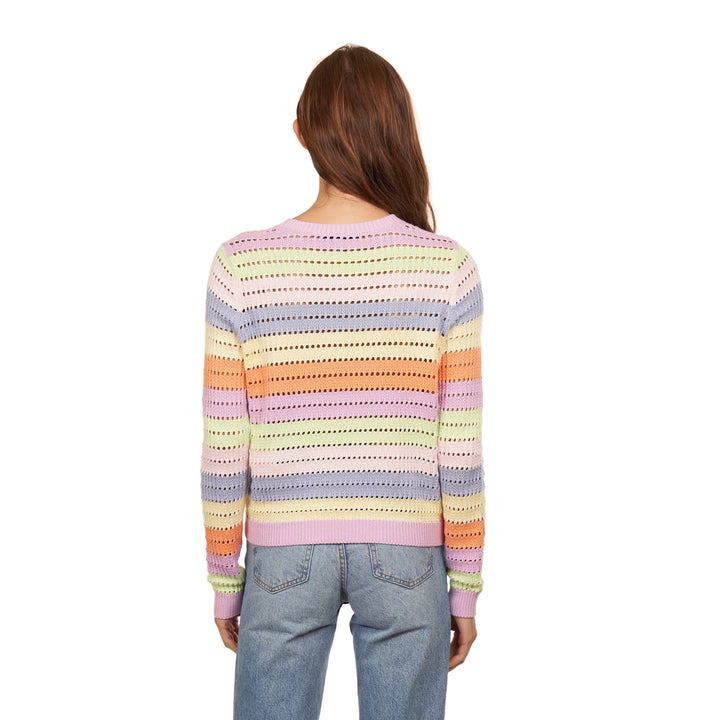 Autumn Cashmere Rainbow Pointelle Stripe