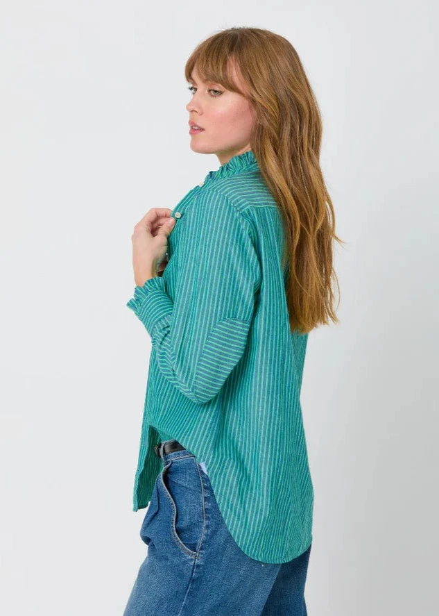 Kerri Rosenthal Mia Ruggle Shirt - Ocean