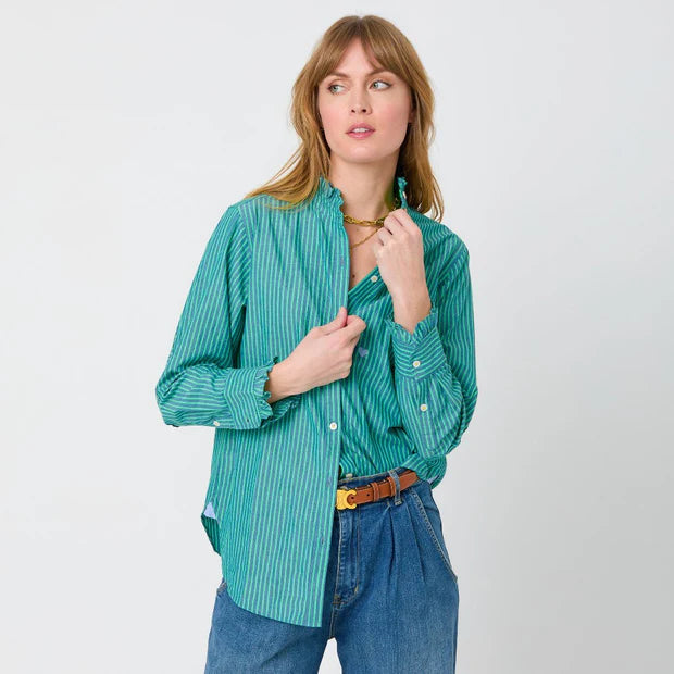 Kerri Rosenthal Mia Ruggle Shirt - Ocean