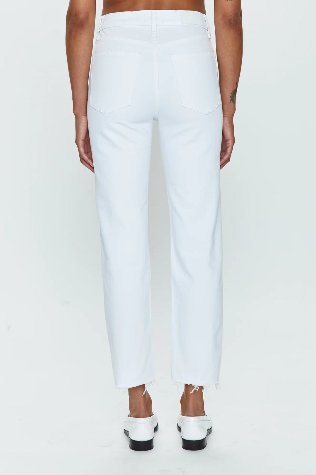 Pistola Charlie High Rise Straight Jeans - White Vintage