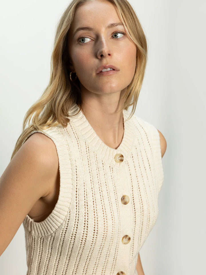 Sanctuary Pointelle Shell Sweater Vest