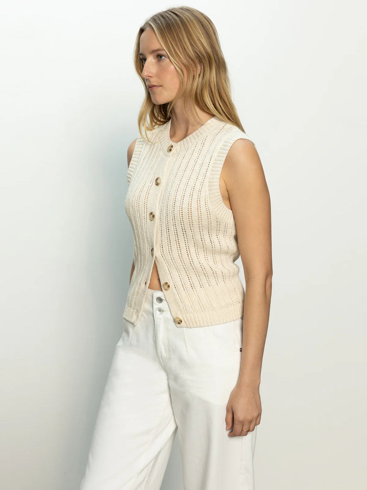 Sanctuary Pointelle Shell Sweater Vest