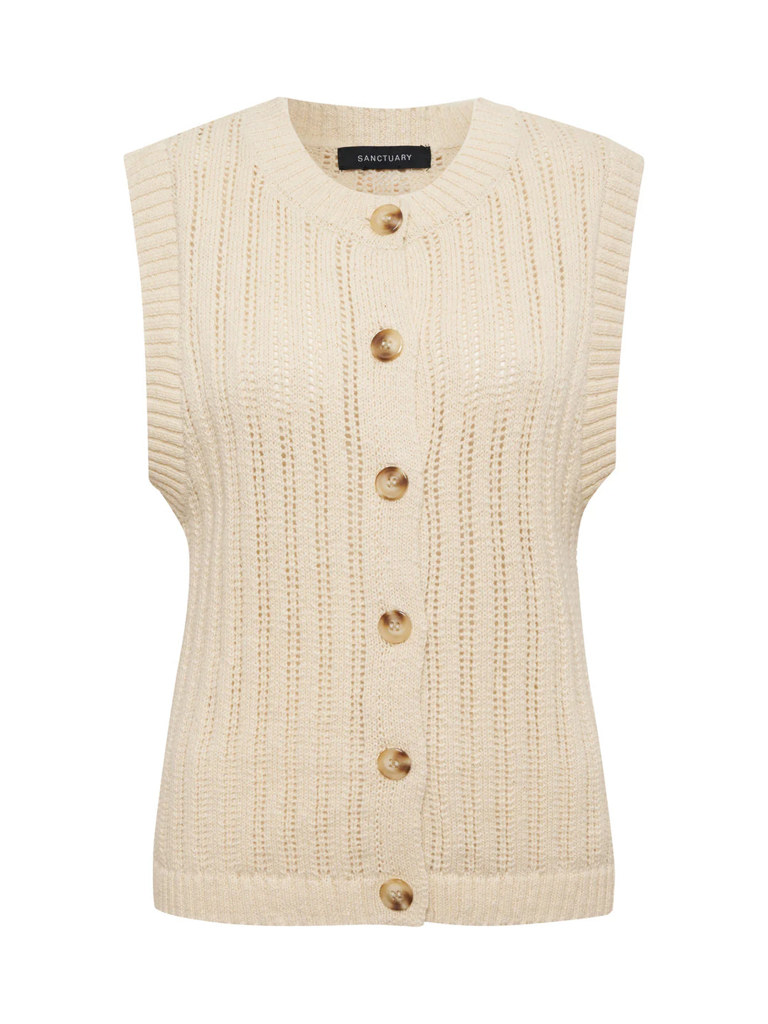 Sanctuary Pointelle Shell Sweater Vest