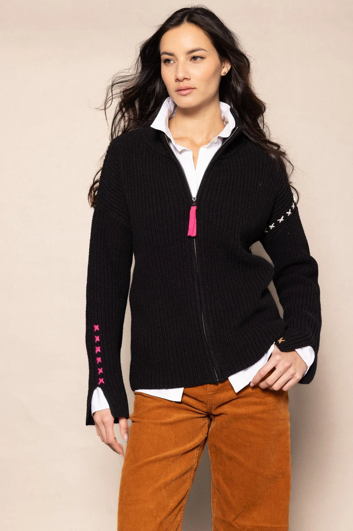 Lisa Todd Make Your Mark Zip Sweater