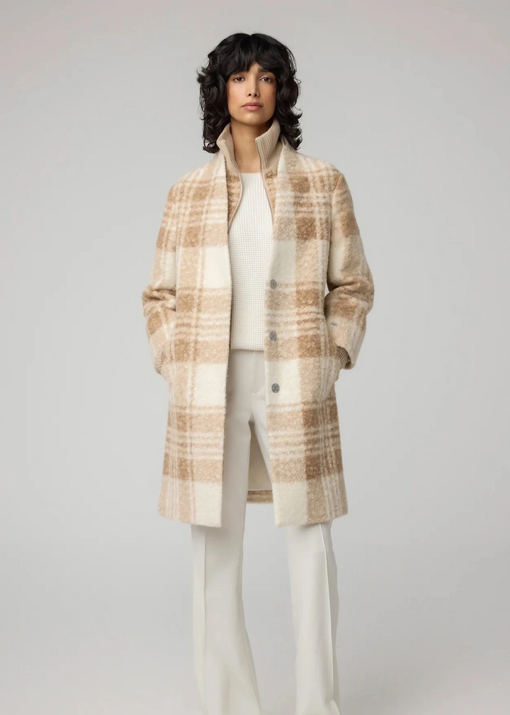 SOIA & KYO Samantha Plaid Coat