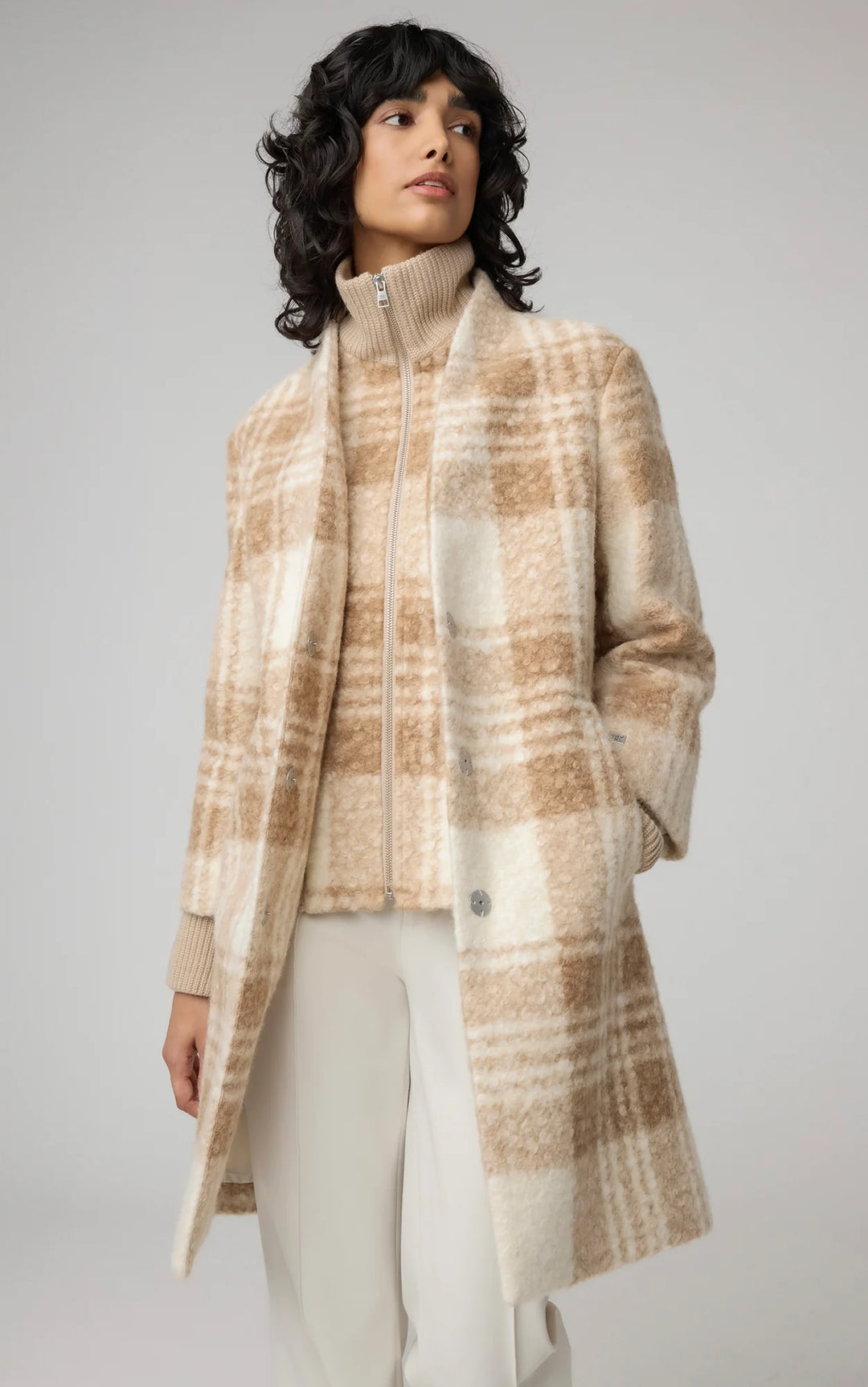 SOIA & KYO Samantha Plaid Coat