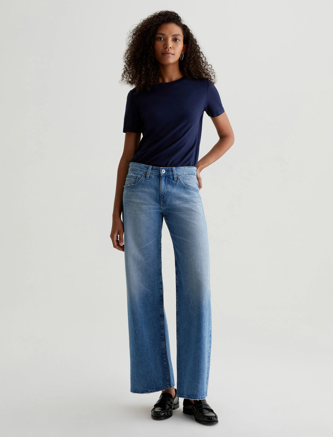 AG  Adria Low-rise Wide Leg Jeans - Stockholm