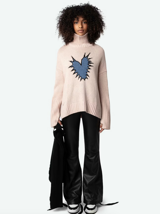 Zadig & Voltaire Alma Spiked Heart Sweater