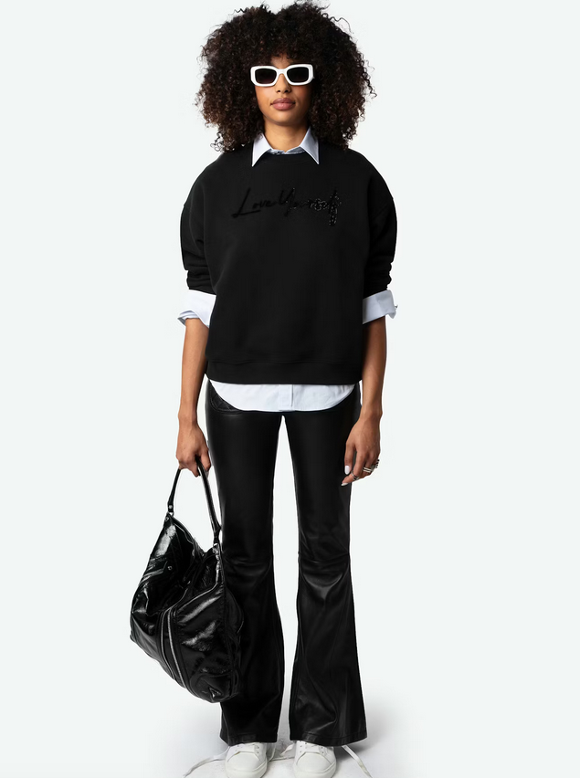 Zadig & Voltaire Oscar Love Yourself Diamanté Sweatshirt