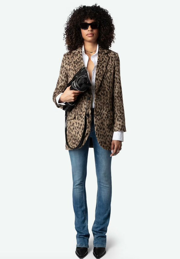 Zadig & Voltaire Violet Leopard Coat