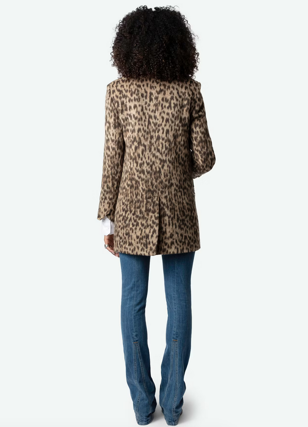 Zadig & Voltaire Violet Leopard Coat