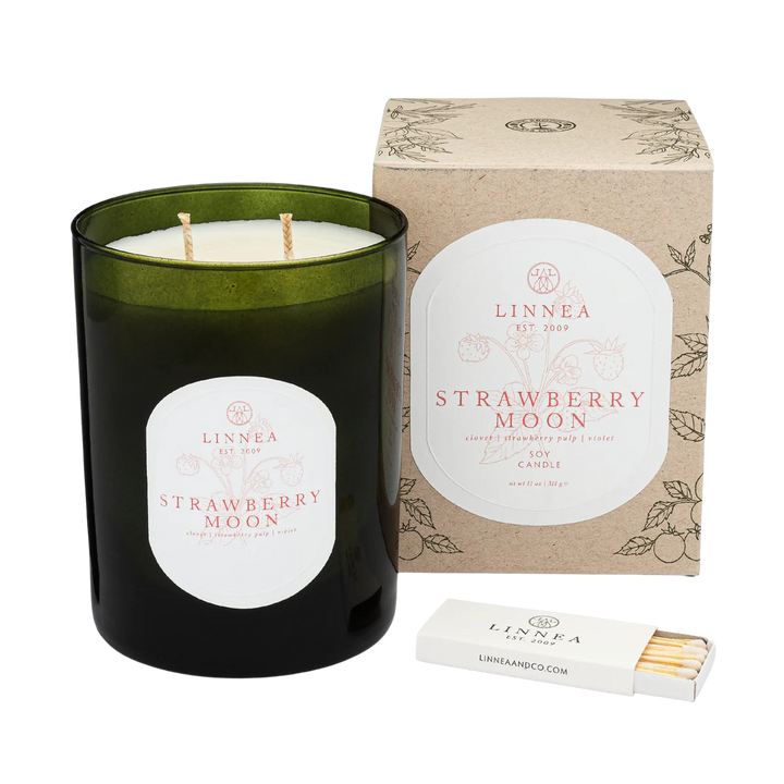 Linnea 2-wick Candle - Strawberry Moon