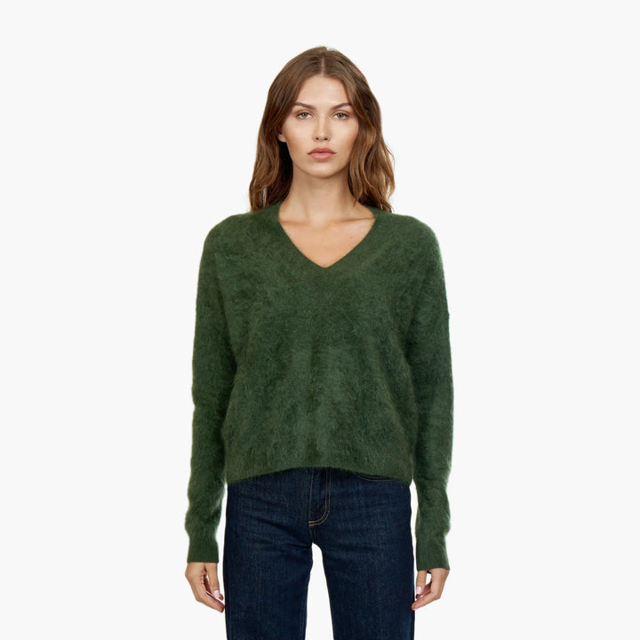 Autumn Cashmere Fluffy V Sweater