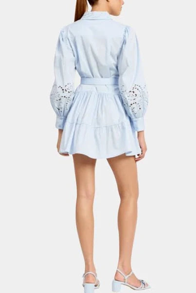 En Saison Abigail Eyelet Mini Shirtdress