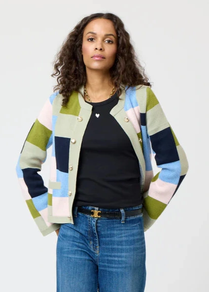 Kerri Rosenthal Beau Lero Patchwork Cardigan