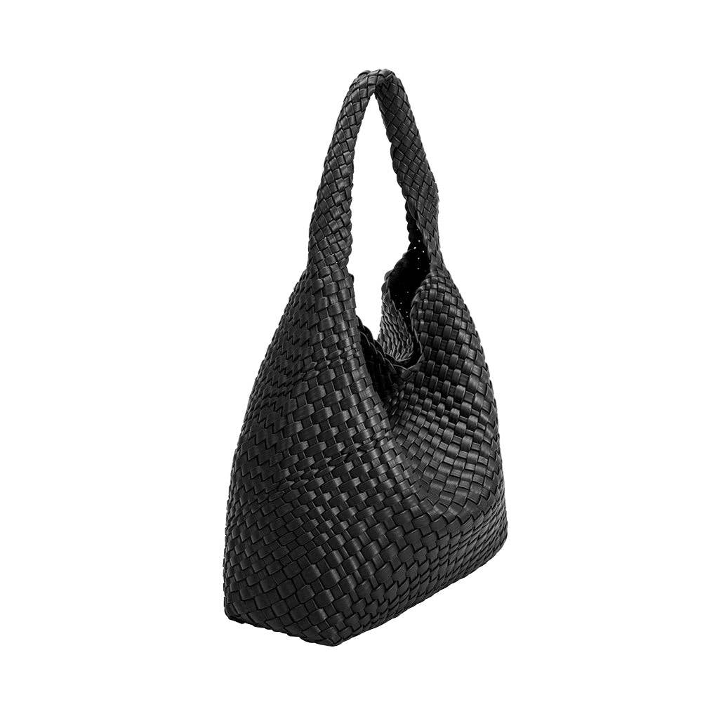 Melie Bianco - Johanna Black Recycled Vegan Shoulder Bag