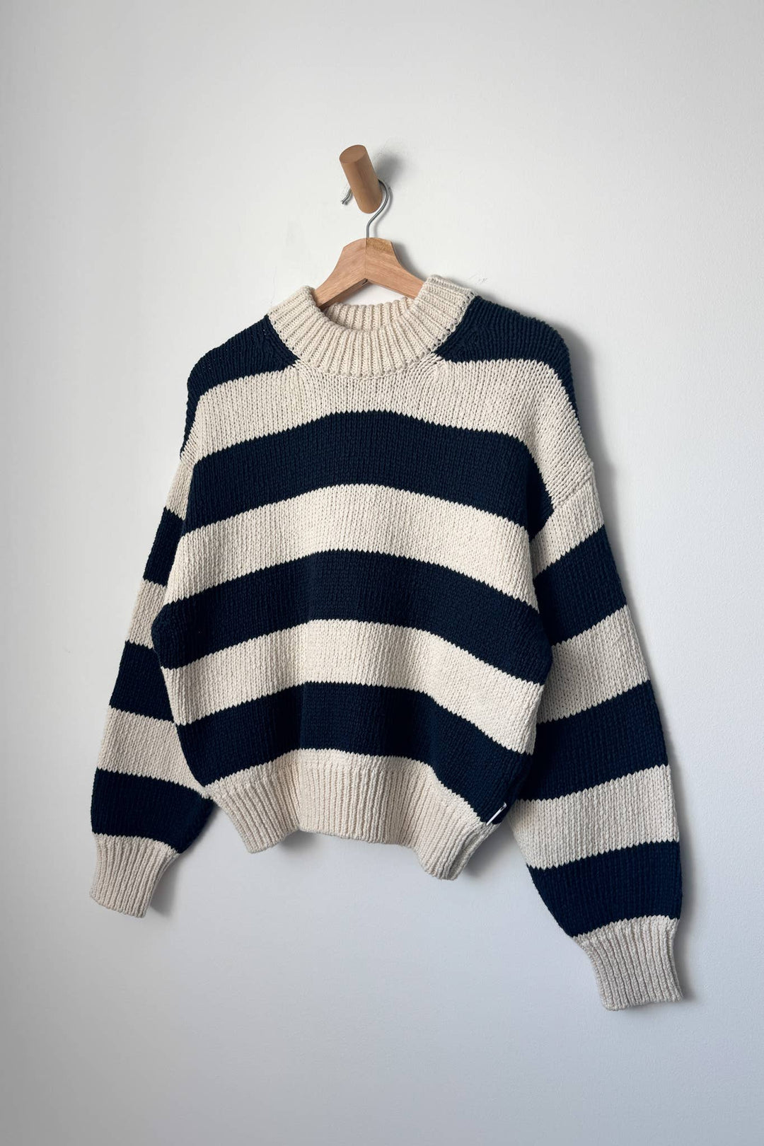 Le Bon Shoppe Zoe Cotton Sweater -Navy Stripe